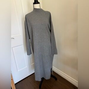 NWT Gray Mock Turtleneck Sweater Dress